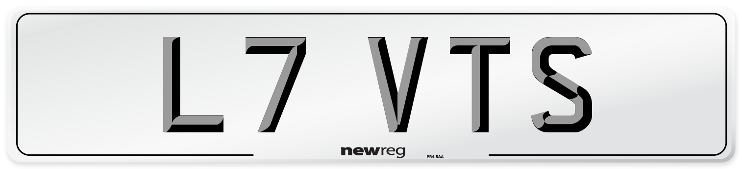 L7 VTS Number Plate from New Reg